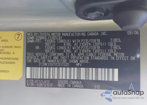 2007 Lexus Rx 350 из США, поврежденный, VIN 2T2HK31U17C031320